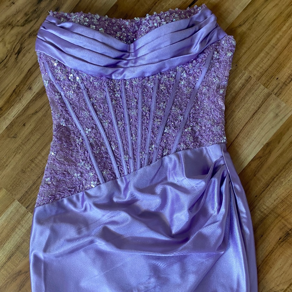 Sherri Hill Strapless short homecoming dress
